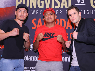 (写真:左からエストラーダ、ゴンサレス、クアドラス。マニアにはたまらない興行だ Photo By Tom Hogan, K2 Promotions)