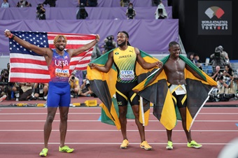 男子100ｍ・セビル（ジャマイカ）、９秒77で今季最速スプリンターと前回王者破る　～世界陸上東京大会～